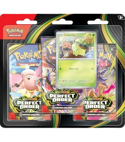 Pokémon TCG: Mega Evolution ME03 - Perfect Order Three-Booster Blister - INGLÉS